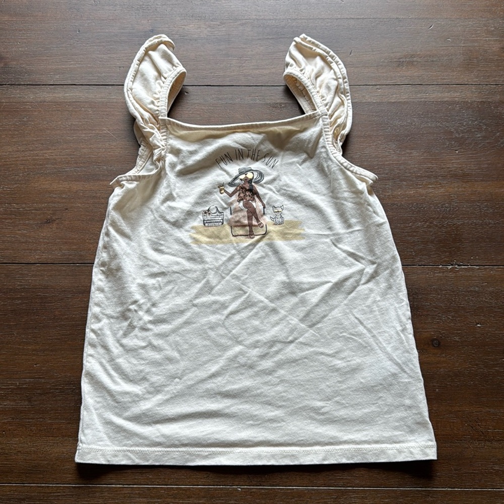 Size 10 Janie and Jack cotton fun in the sun sleeveless tee